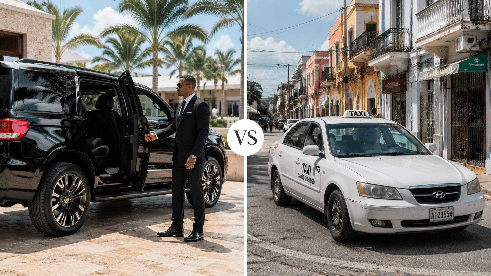 Private transfer vs taxi comparison in Punta Cana