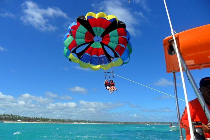 Aerial view from parasailing