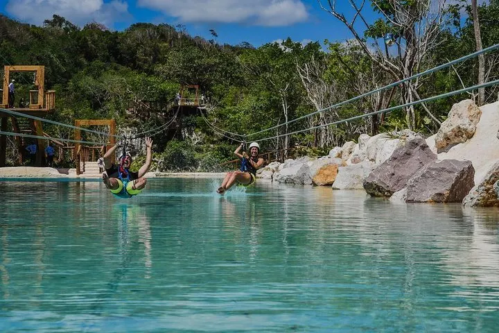 Hoyo Azul cenote at Scape Park Cap Cana