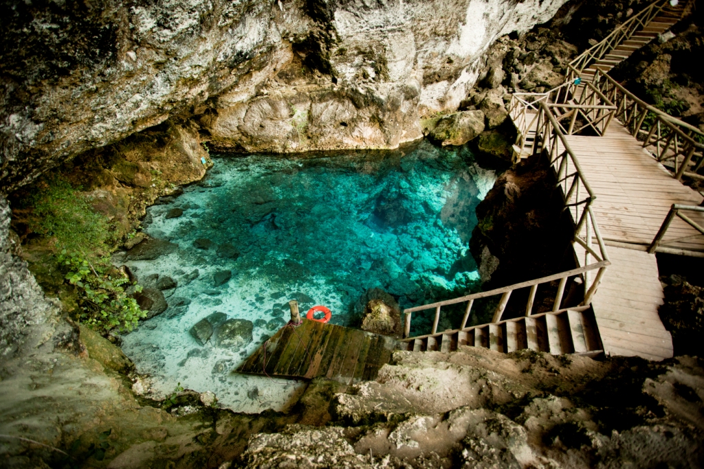 Hoyo Azul cenote at Scape Park Cap Cana