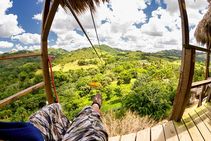 Soaring on 800-meter zip line